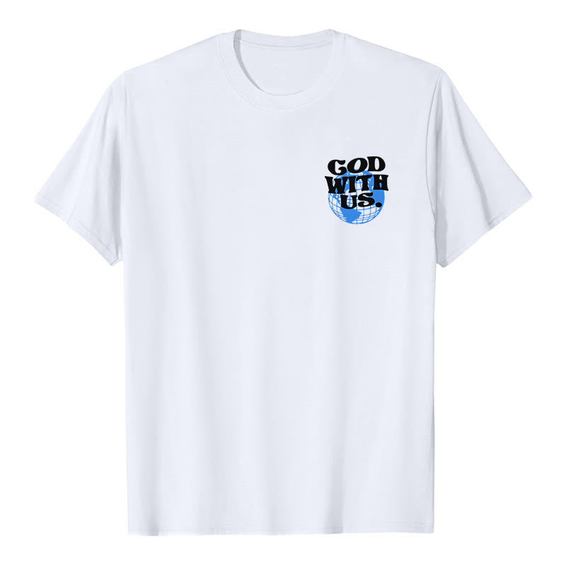 T-shirt en coton Christianartworkshop « Dieu avec nous » - image 2