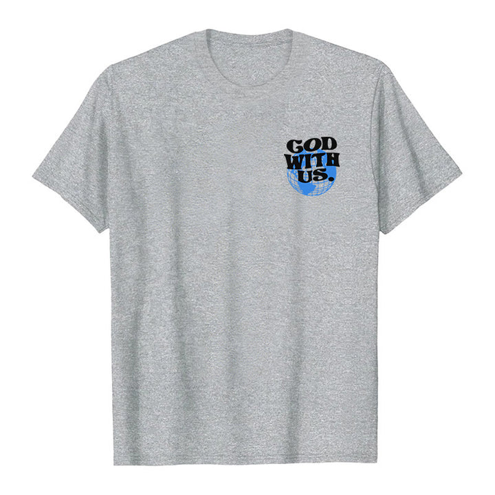 T-shirt en coton Christianartworkshop « Dieu avec nous » - image 11
