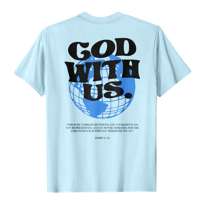 T-shirt en coton Christianartworkshop « Dieu avec nous » - image 16