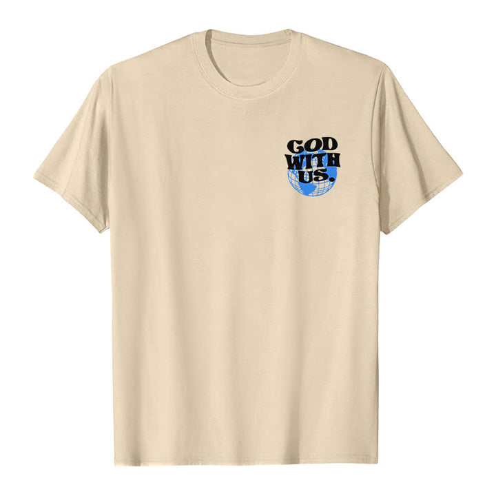 T-shirt en coton Christianartworkshop « Dieu avec nous » - image 8