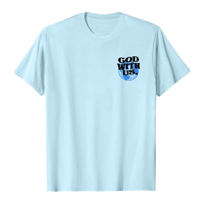 T-shirt en coton Christianartworkshop « Dieu avec nous » - image 17