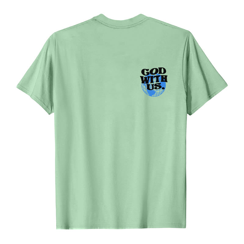 T-shirt en coton Christianartworkshop « Dieu avec nous » - image 20