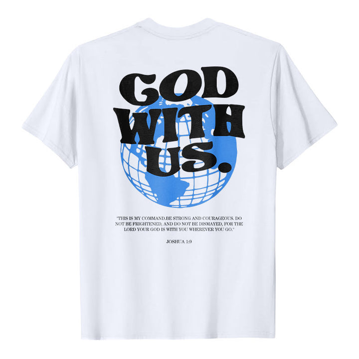 T-shirt en coton Christianartworkshop « Dieu avec nous » - image 1