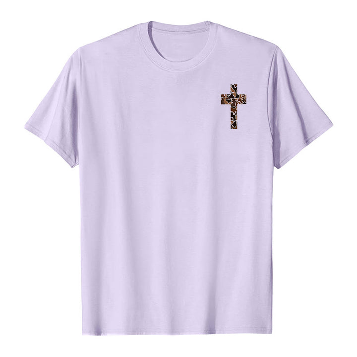 T-shirt chrétien Christianartworkshop avec motif de croix camouflage et verset Philippiens 4:13 - image 20