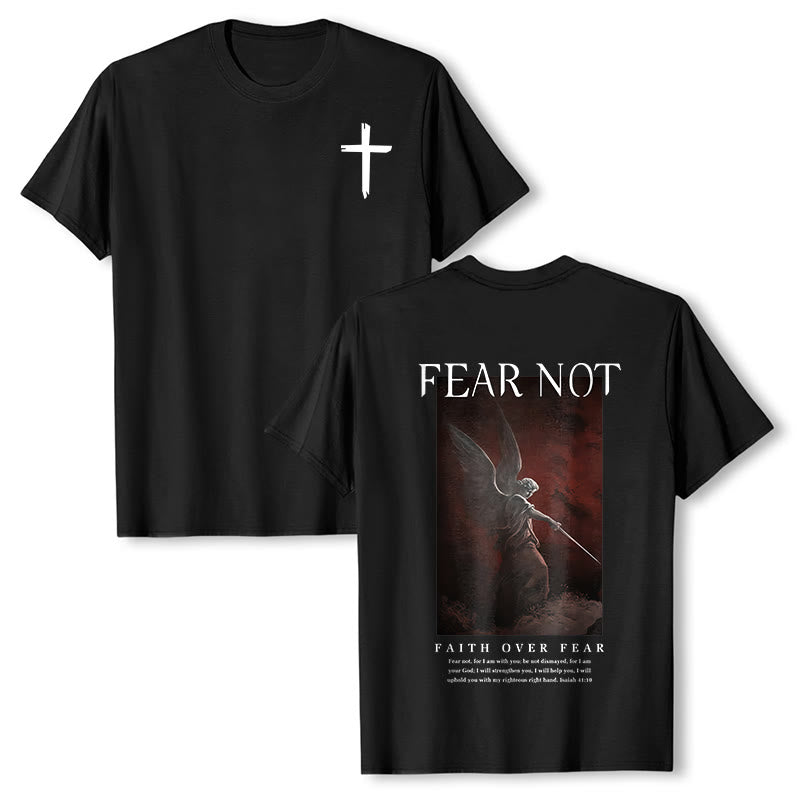 T-shirt à manches courtes Christianartworkshop « N'AYEZ PAS PEUR » - Noir - 2XL - image 0