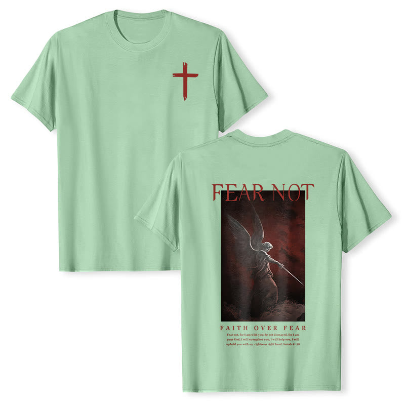 T-shirt à manches courtes Christianartworkshop « N'AYEZ PAS PEUR » - Vert clair - 2XL - image 22