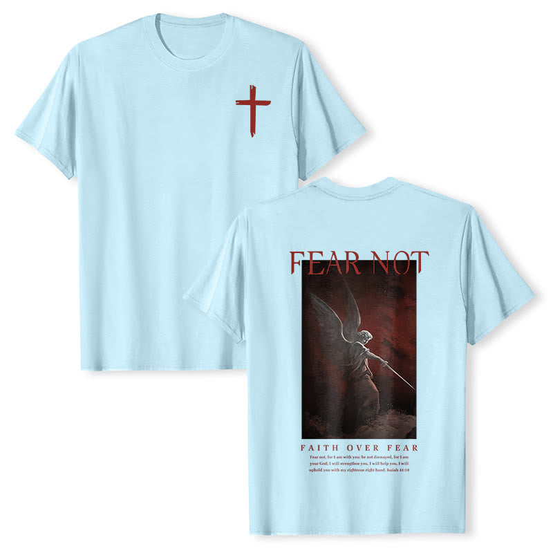T-shirt à manches courtes Christianartworkshop « N'AYEZ PAS PEUR » - Bleu - 2XL - image 19