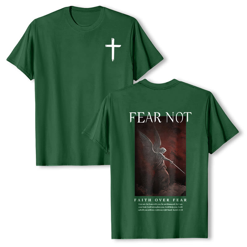 T-shirt à manches courtes Christianartworkshop « N'AYEZ PAS PEUR » - Vert foncé - 2XL - image 25