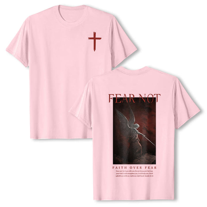 T-shirt à manches courtes Christianartworkshop « N'AYEZ PAS PEUR » - Rose - 2XL - image 13