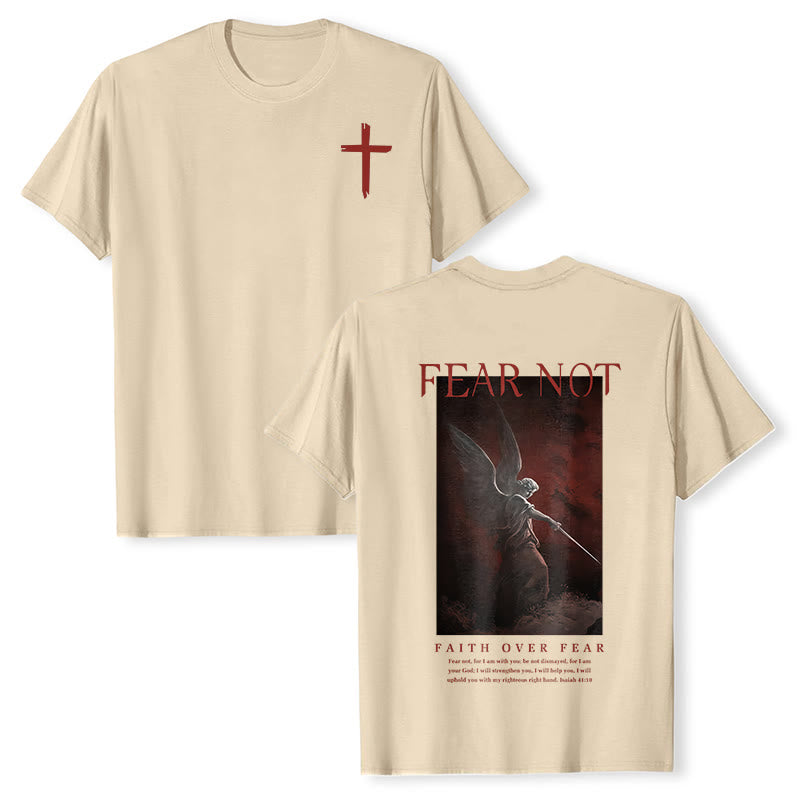 T-shirt à manches courtes Christianartworkshop « N'AYEZ PAS PEUR » - Abricot - 2XL - image 10