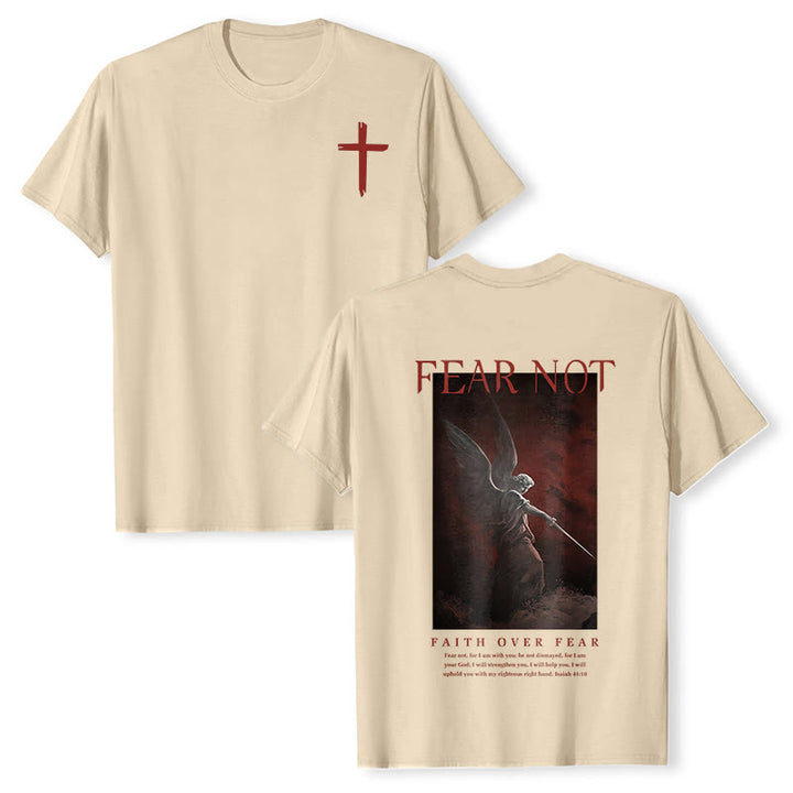 T-shirt à manches courtes Christianartworkshop « N'AYEZ PAS PEUR » - Abricot - 2XL - image 10