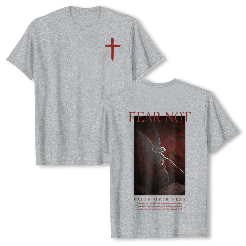 T-shirt à manches courtes Christianartworkshop « N'AYEZ PAS PEUR » - Gris - 2XL - image 7