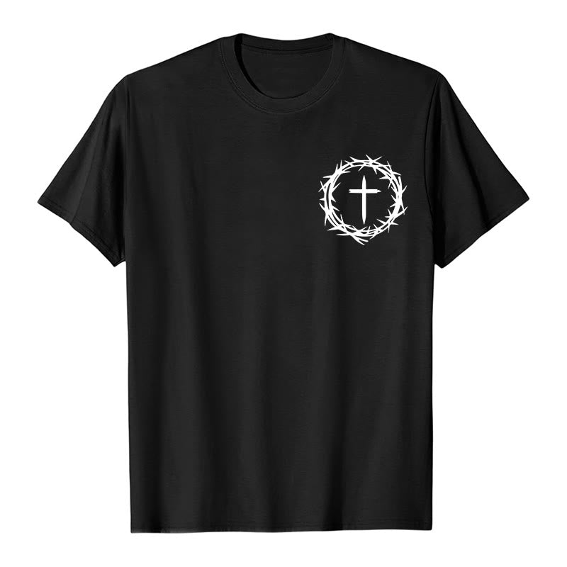 T-shirt unisexe Christianartworkshop « Il peut se passer beaucoup de choses en 3 jours » avec couronne d'épines et croix - image 4