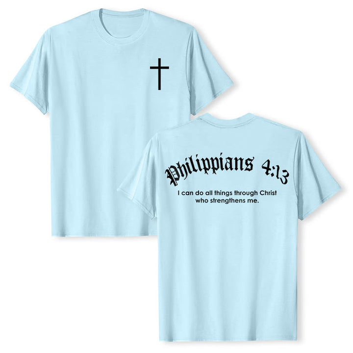 Christianartworkshop Philippiens 4:13 « Je peux tout faire » T-shirt Force - Bleu - 2XL - image 5