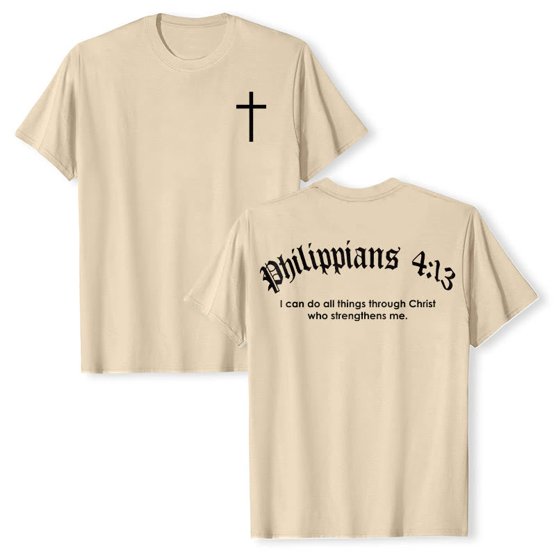 Christianartworkshop Philippiens 4:13 « Je peux tout faire » T-shirt Force - Abricot - 2XL - image 17