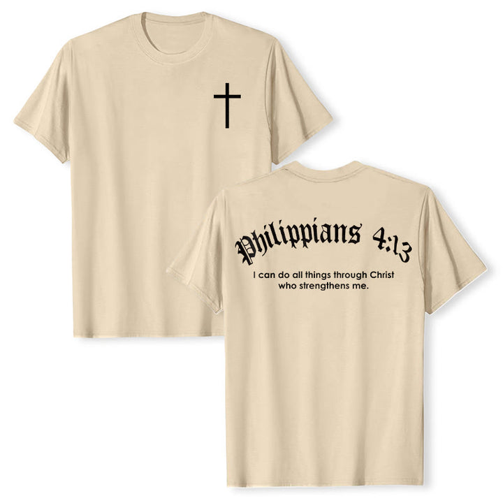 Christianartworkshop Philippiens 4:13 « Je peux tout faire » T-shirt Force - Abricot - 2XL - image 17