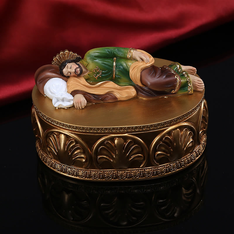 Porte-chapelet orné en résine représentant Jésus couché, créé par Christianartworkshop : l’alliance de l’art et du réconfort spirituel - image 0