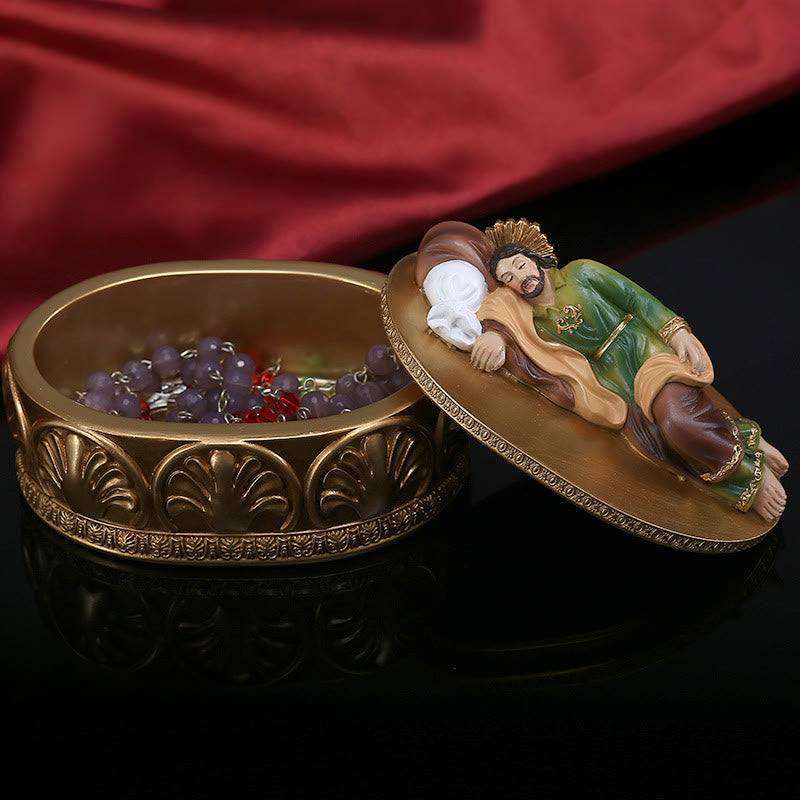 Porte-chapelet orné en résine représentant Jésus couché, créé par Christianartworkshop : l’alliance de l’art et du réconfort spirituel - image 1
