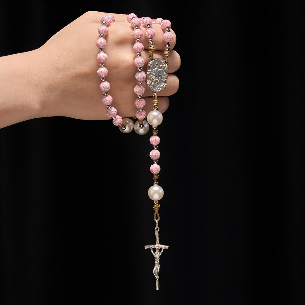 Christianartworkshop Chapelet de pétales de rose empli de grâce : un symbole sacré pour la prière et la réflexion - image 1