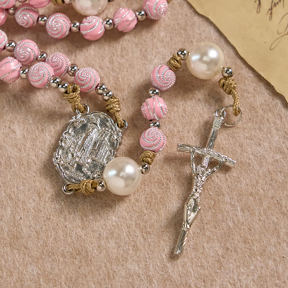 Christianartworkshop Chapelet de pétales de rose empli de grâce : un symbole sacré pour la prière et la réflexion - image 7