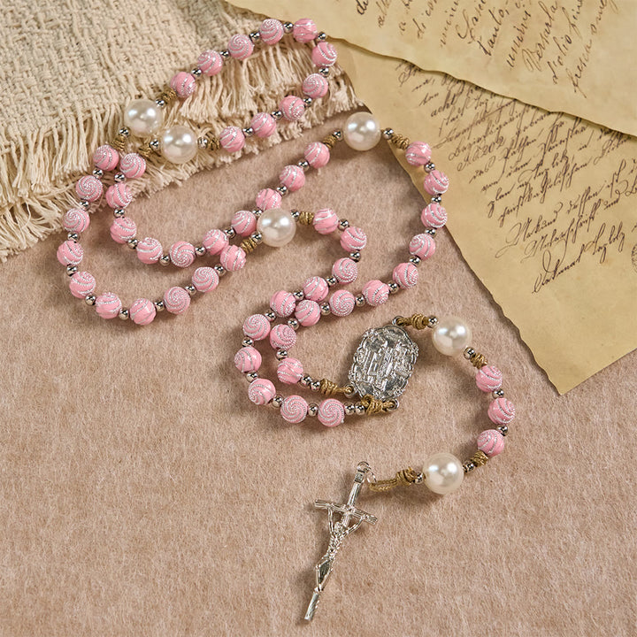 Christianartworkshop Chapelet de pétales de rose empli de grâce : un symbole sacré pour la prière et la réflexion - image 2