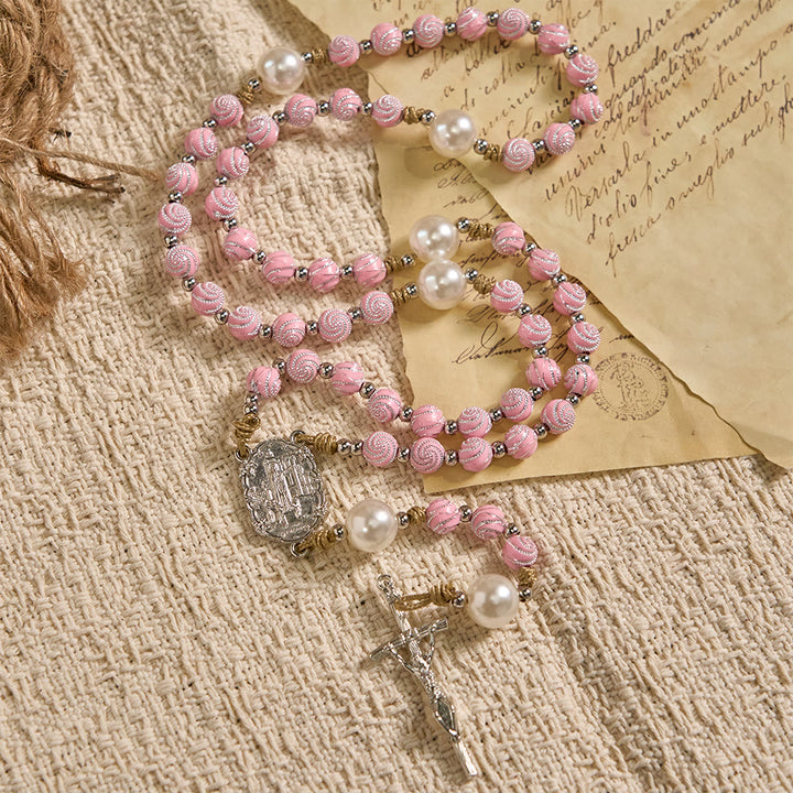 Christianartworkshop Chapelet de pétales de rose empli de grâce : un symbole sacré pour la prière et la réflexion - image 4