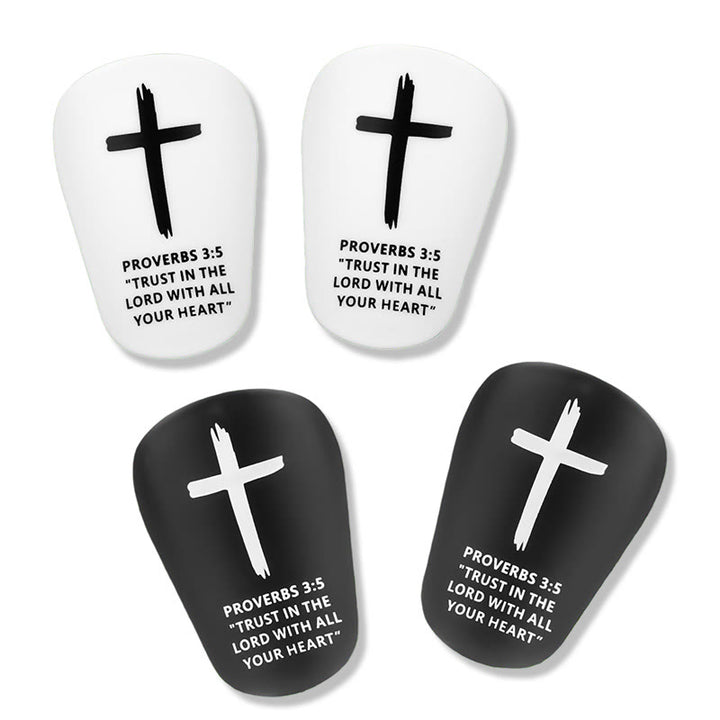 Protège-tibias de football Christianartworkshop , imprimé croix Proverbes 3:5, avec ceinture fixe : symbole de confiance divine et de force athlétique - image 5