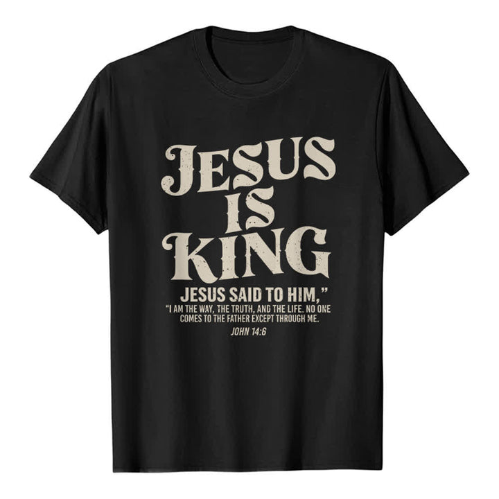 Christianartworkshop T-shirt premium « Jésus est roi Jean 14:6 » - Noir - 2XL - image 8