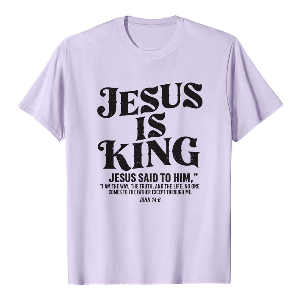 Christianartworkshop T-shirt premium « Jésus est roi Jean 14:6 » - Violet - 2XL - image 2
