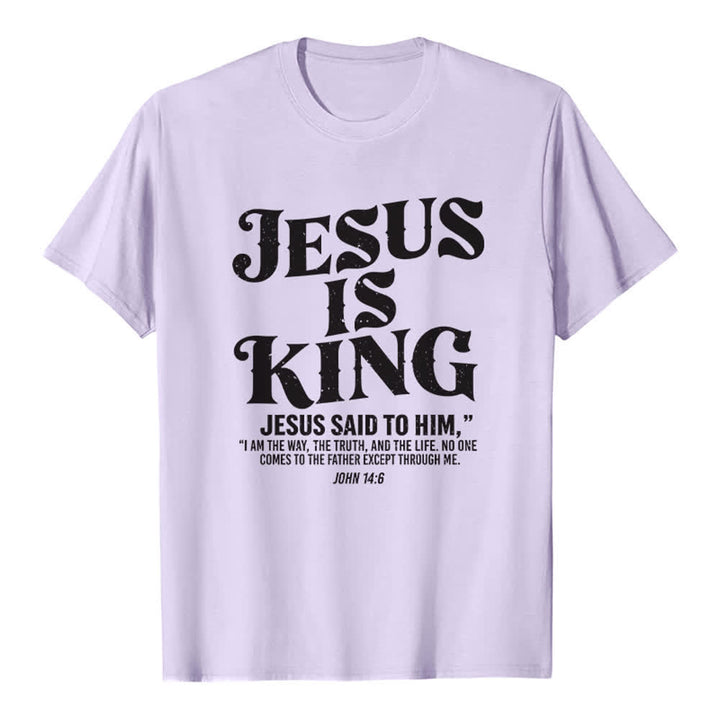 Christianartworkshop T-shirt premium « Jésus est roi Jean 14:6 » - Violet - 2XL - image 2