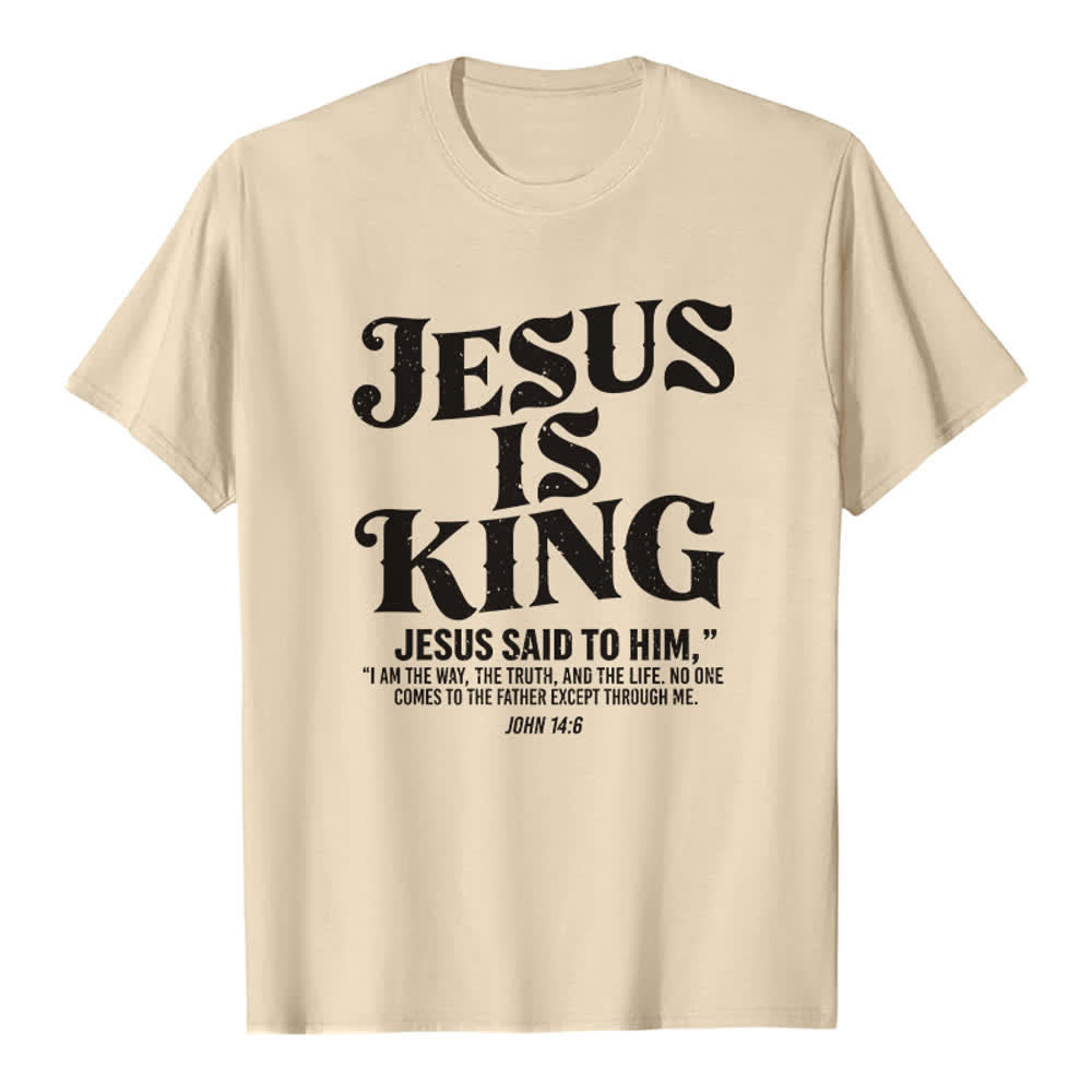 Christianartworkshop T-shirt premium « Jésus est roi Jean 14:6 » - Beige - 2XL - image 5