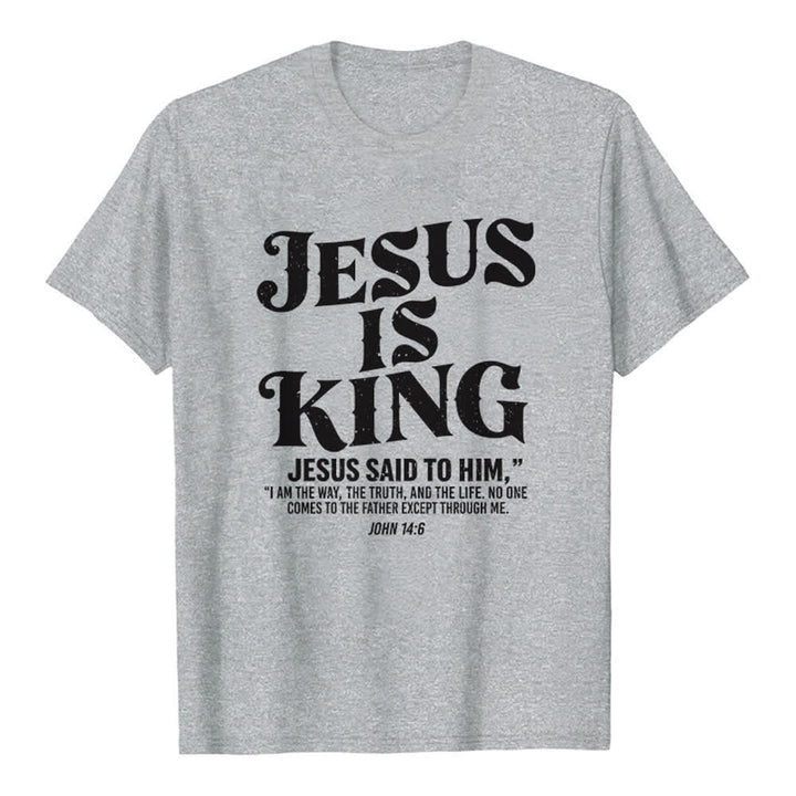 Christianartworkshop T-shirt premium « Jésus est roi Jean 14:6 » - Gris - 2XL - image 7