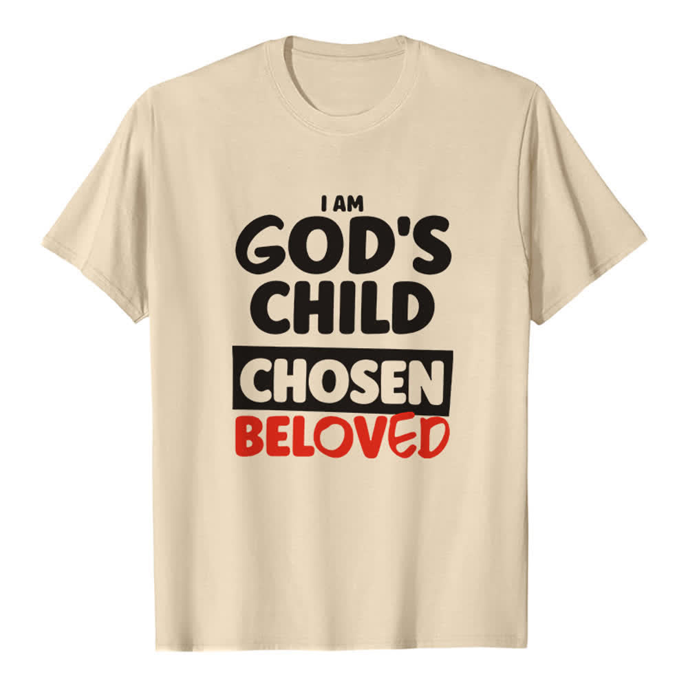 Christianartworkshop T-shirt premium God's Child avec typographie rétro audacieuse - Beige - 2XL - image 6