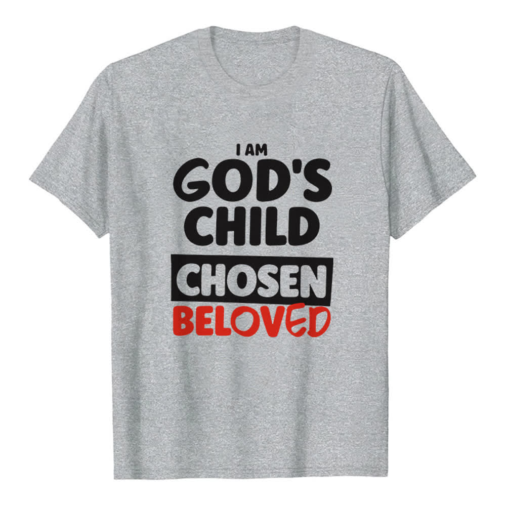 Christianartworkshop T-shirt premium God's Child avec typographie rétro audacieuse - Gris - 2XL - image 0