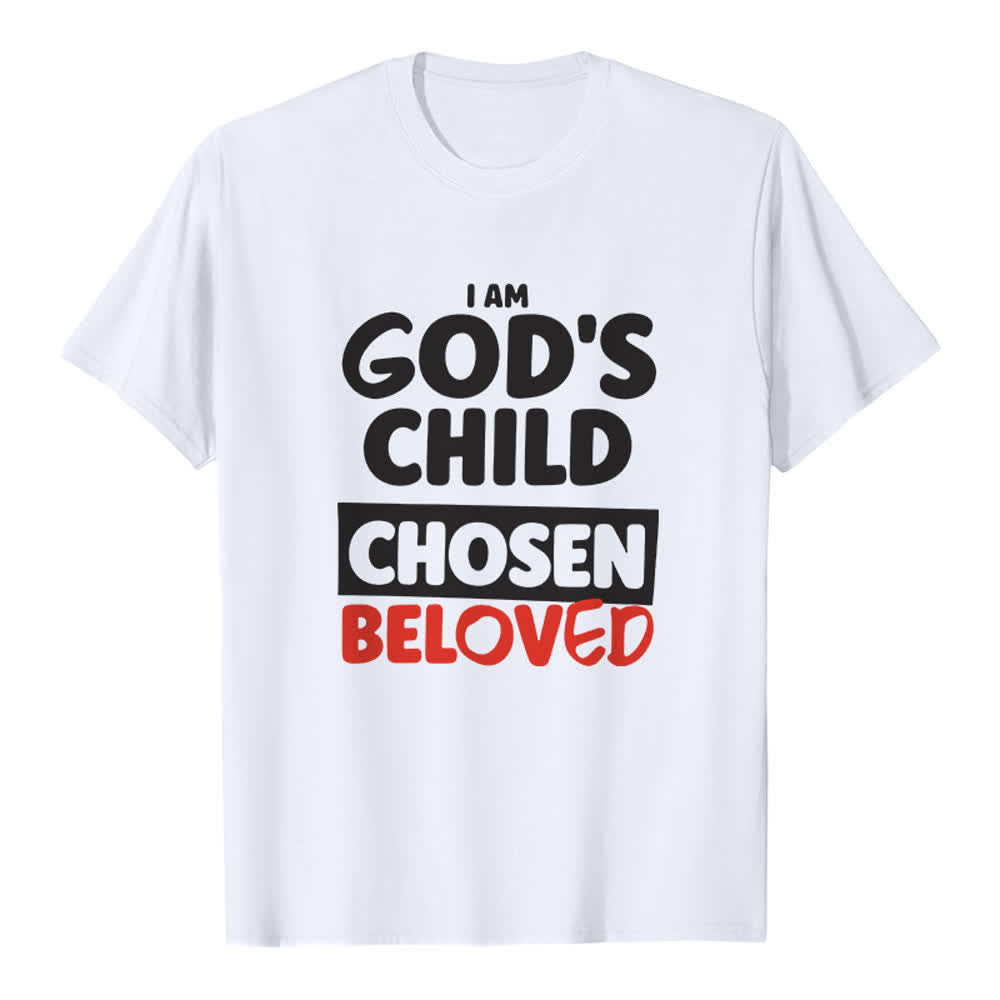 Christianartworkshop T-shirt premium God's Child avec typographie rétro audacieuse - Blanc - 2XL - image 7