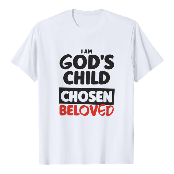 Christianartworkshop T-shirt premium God's Child avec typographie rétro audacieuse - Blanc - 2XL - image 7