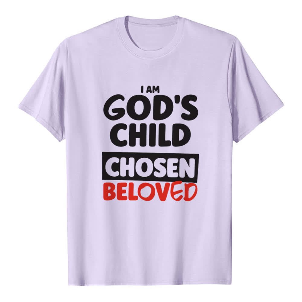 Christianartworkshop T-shirt premium God's Child avec typographie rétro audacieuse - Violet - 2XL - image 2