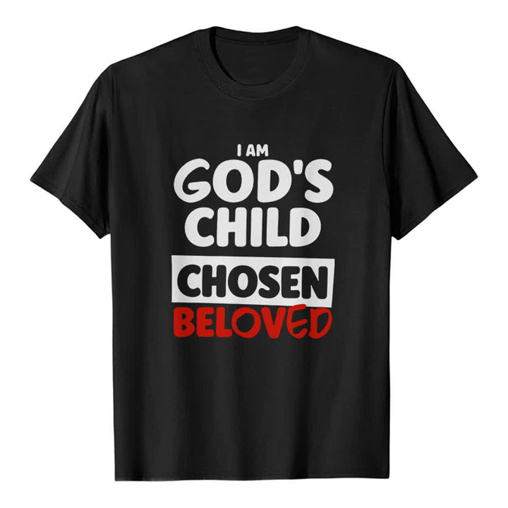 Christianartworkshop T-shirt premium God's Child avec typographie rétro audacieuse - Noir - 2XL - image 8