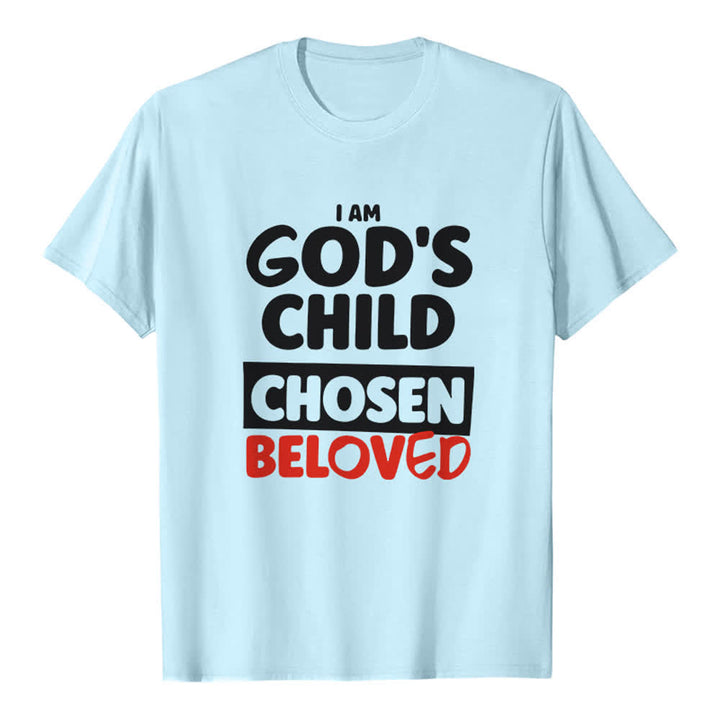 Christianartworkshop T-shirt premium God's Child avec typographie rétro audacieuse - Bleu - 2XL - image 5