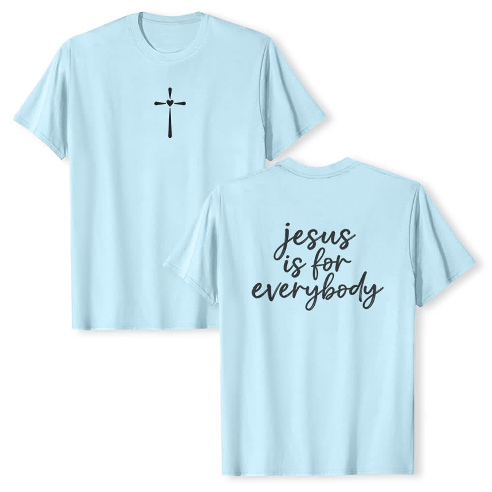 Christianartworkshop T-shirt premium « Jésus est pour tout le monde » - Bleu - 2XL - image 0