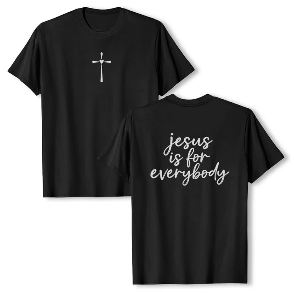 Christianartworkshop T-shirt premium « Jésus est pour tout le monde » - Noir - 2XL - image 24