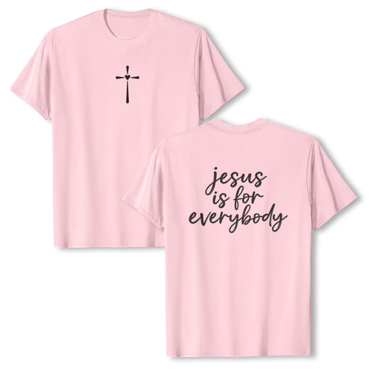Christianartworkshop T-shirt premium « Jésus est pour tout le monde » - Rose - 2XL - image 3