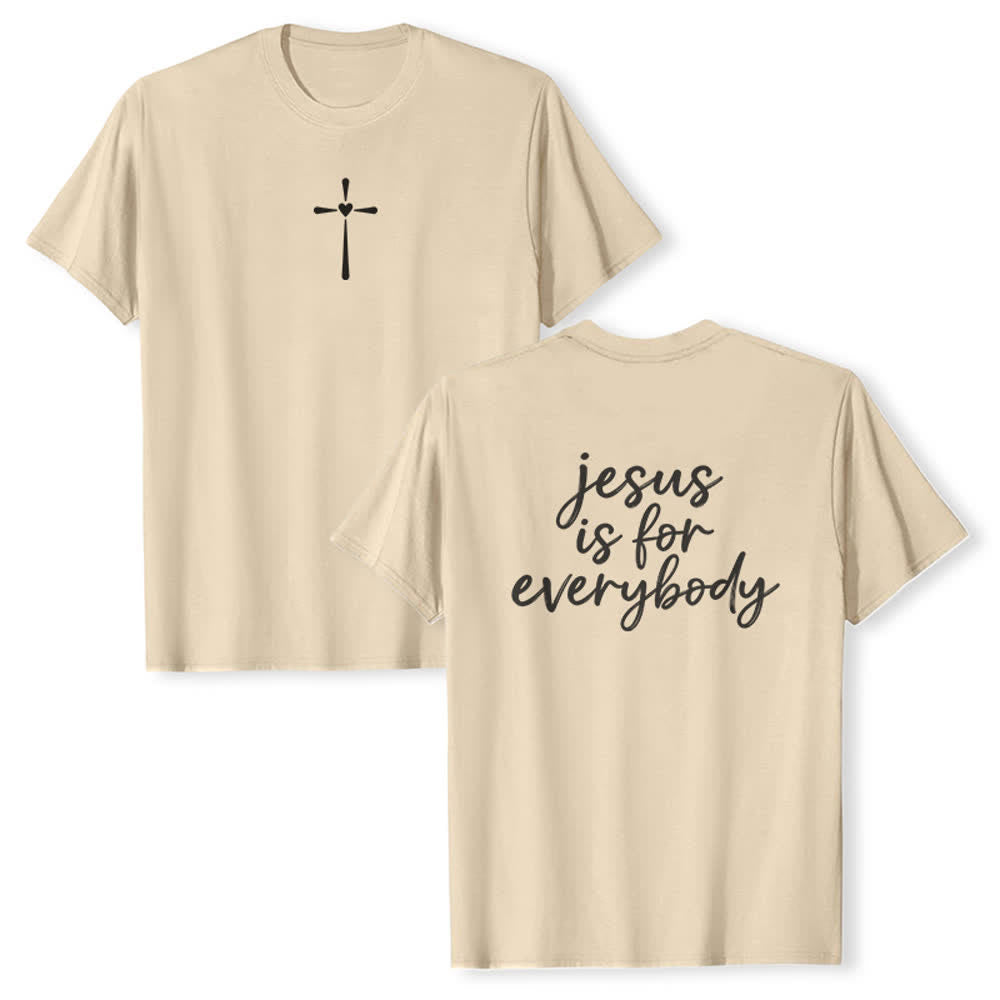 Christianartworkshop T-shirt premium « Jésus est pour tout le monde » - Beige - 2XL - image 15