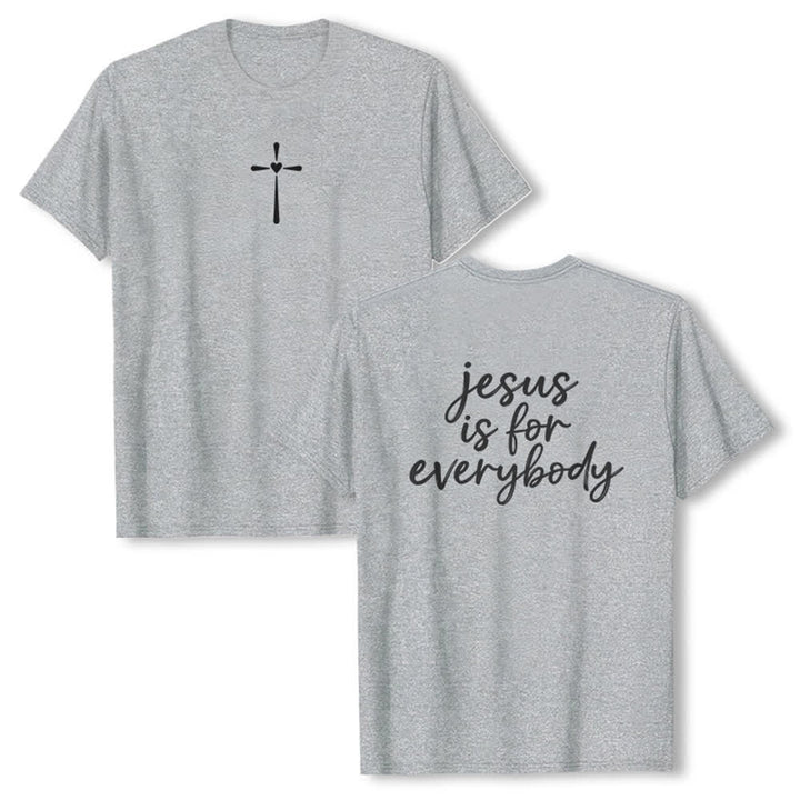 Christianartworkshop T-shirt premium « Jésus est pour tout le monde » - Gris - 2XL - image 21
