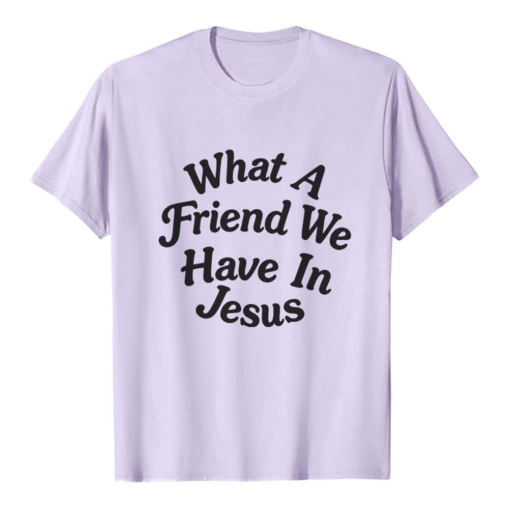 Christianartworkshop T-shirt premium « Quel ami nous avons en Jésus » - Violet - 2XL - image 2