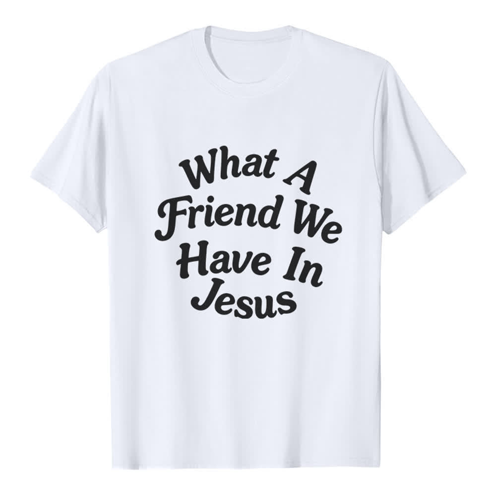 Christianartworkshop T-shirt premium « Quel ami nous avons en Jésus » - Blanc - 2XL - image 6