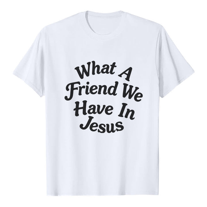 Christianartworkshop T-shirt premium « Quel ami nous avons en Jésus » - Blanc - 2XL - image 6