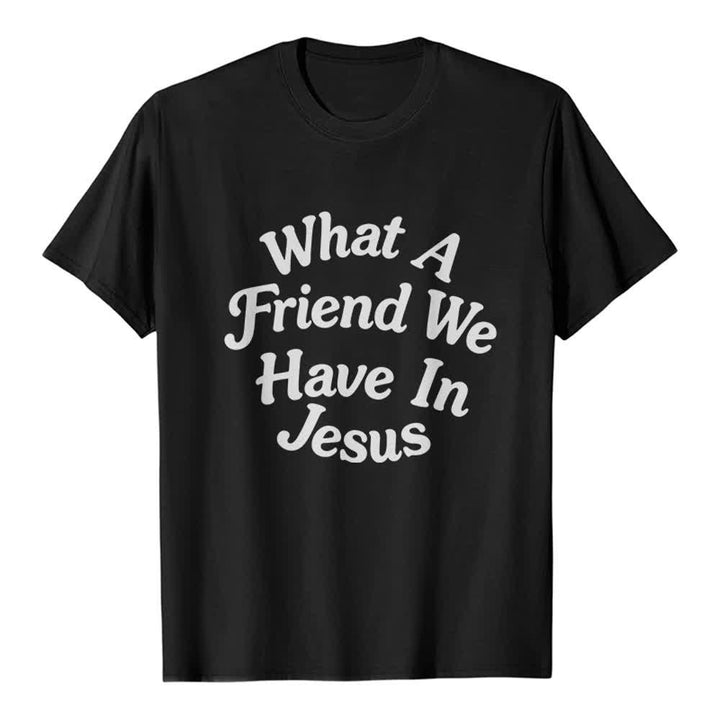 Christianartworkshop T-shirt premium « Quel ami nous avons en Jésus » - Noir - 2XL - image 8