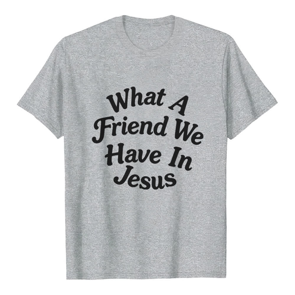 Christianartworkshop T-shirt premium « Quel ami nous avons en Jésus » - Gris - 2XL - image 7