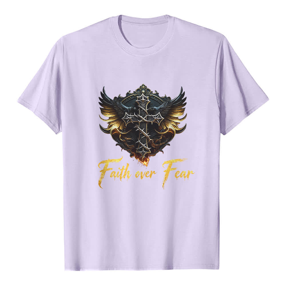Christianartworkshop T-shirt premium Wings Of Faith - La foi plutôt que la peur - Violet - 2XL - image 2